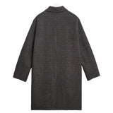 Wax London Stan Double Face Check Wool Coat