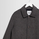 Wax London Stan Double Face Check Wool Coat