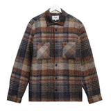 Wax London Whiting Ari Wool Blend Check Overshirt