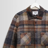 Wax London Whiting Ari Wool Blend Check Overshirt