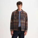 Wax London Whiting Ari Wool Blend Check Overshirt