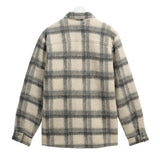 Wax London Whiting Ash Wool Blend Check Overshirt