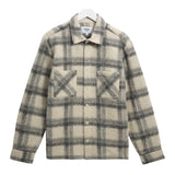 Wax London Whiting Ash Wool Blend Check Overshirt