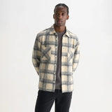 Wax London Whiting Ash Wool Blend Check Overshirt