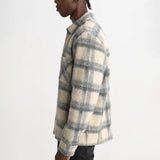 Wax London Whiting Ash Wool Blend Check Overshirt