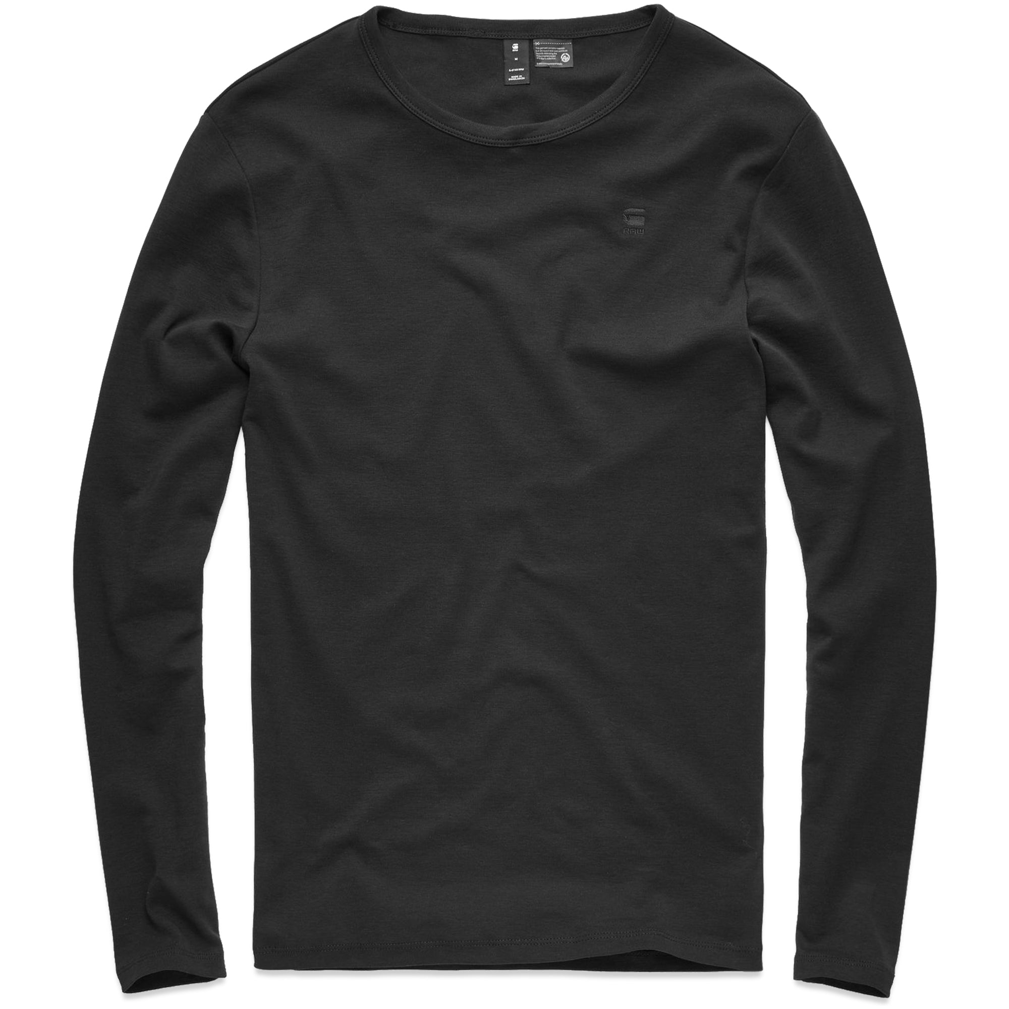 G-Star Base Round Neck Long Sleeve T-Shirt - Black