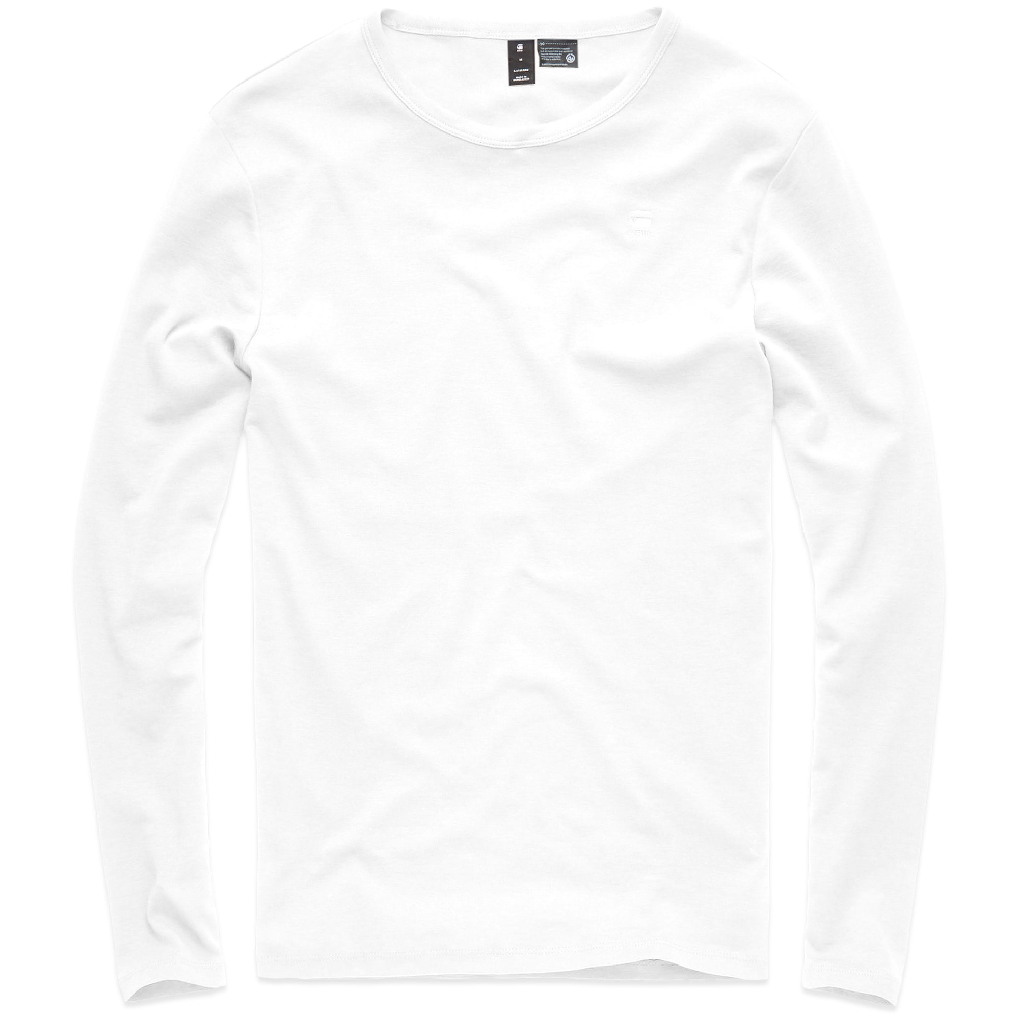 G-Star Base Round Neck Long Sleeve T-Shirt - White