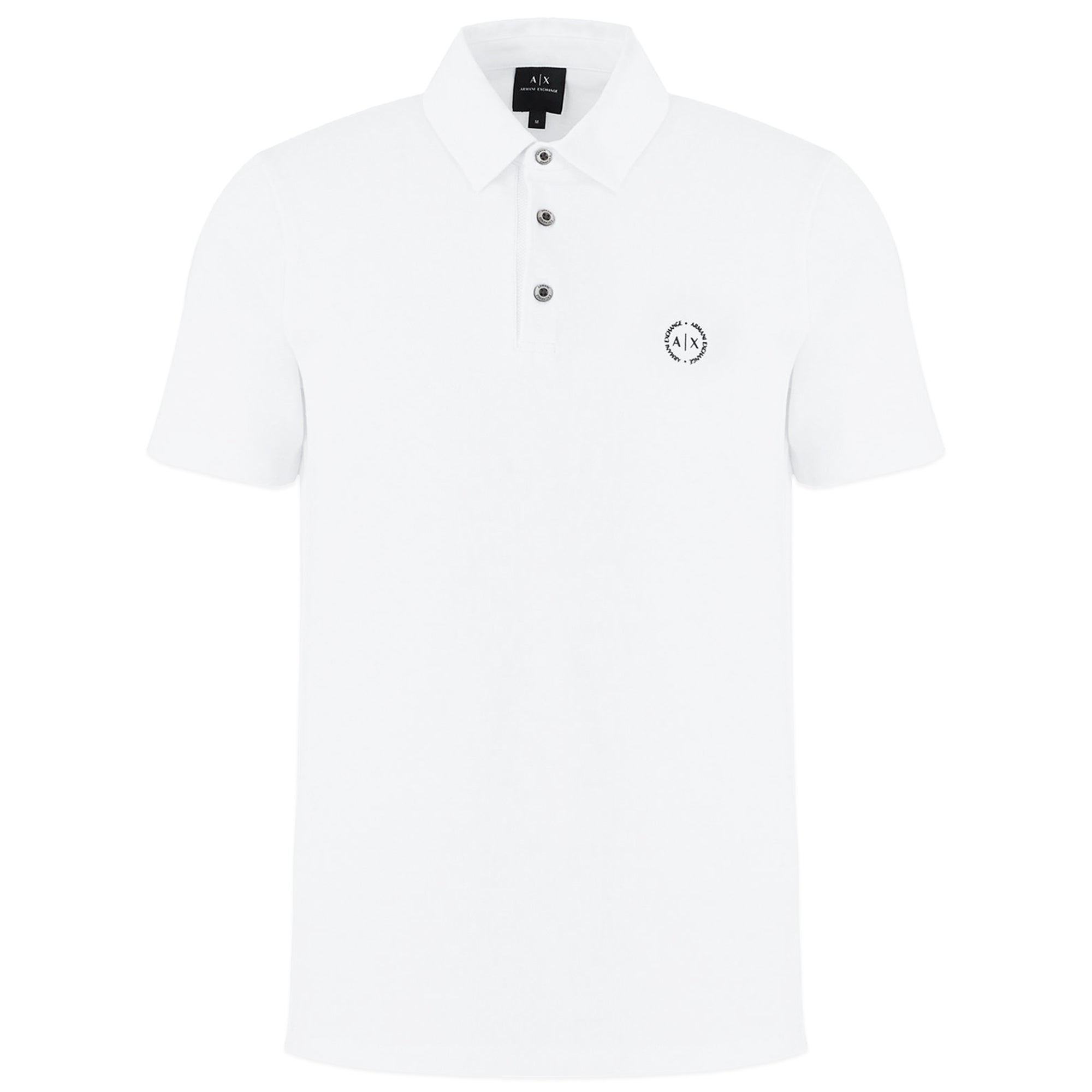 Armani Exchange Small Chest Logo Stretch Polo - White