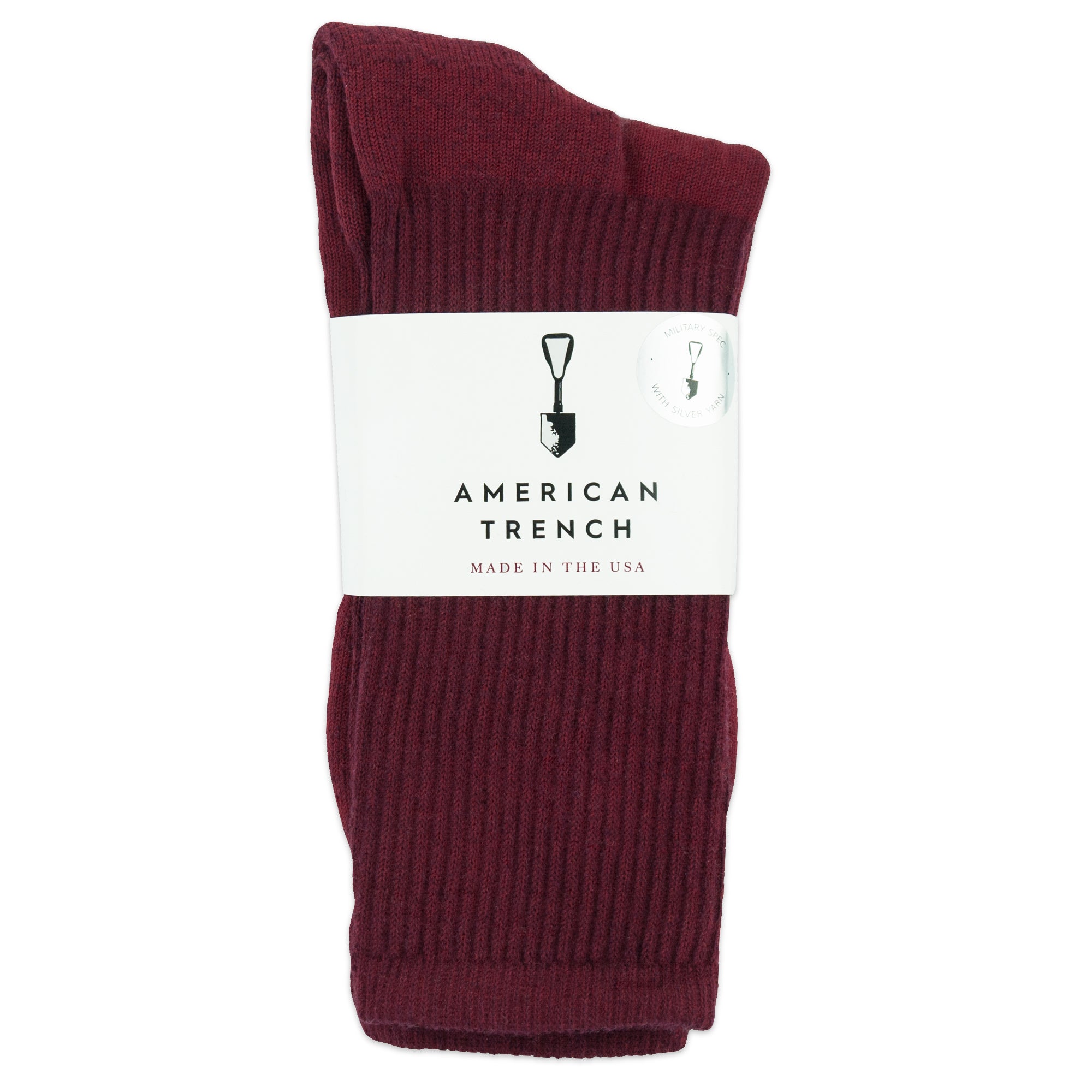 American Trench Mil-Spec 1013 Socks - Burgundy - Arena Menswear
