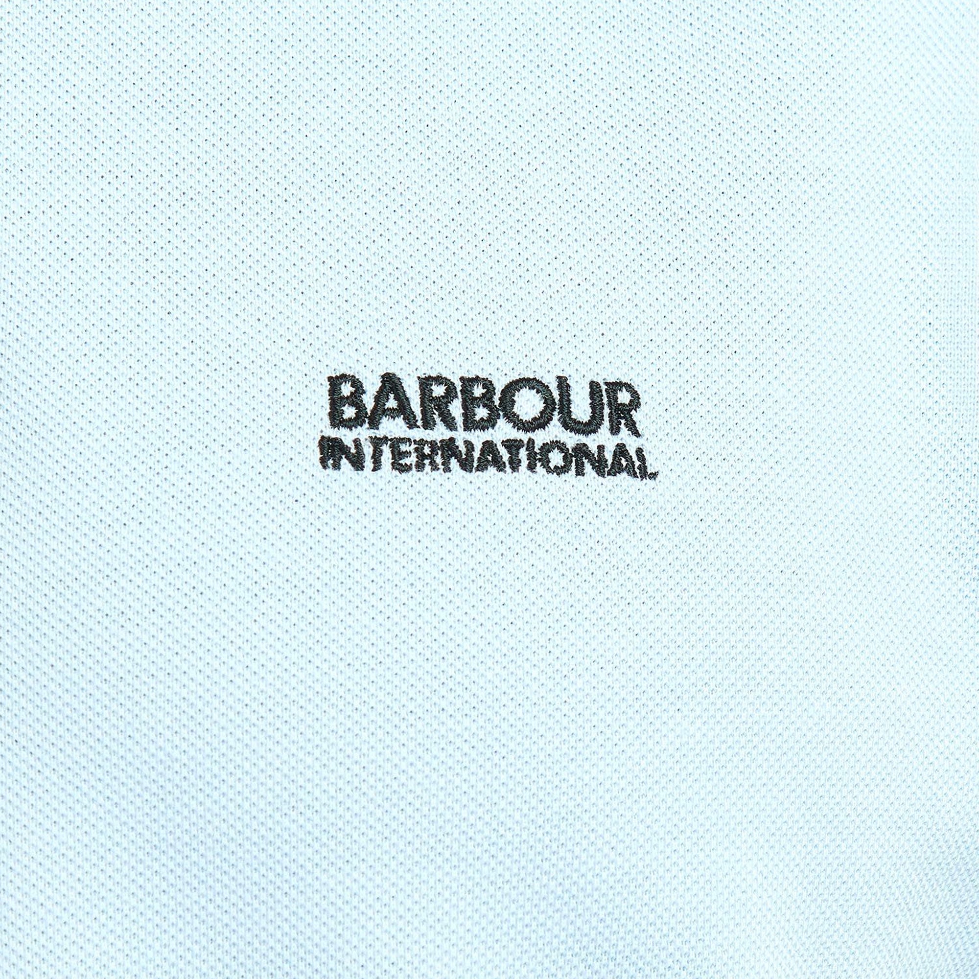 Barbour International Tourer Pique Polo - Chambray Blue