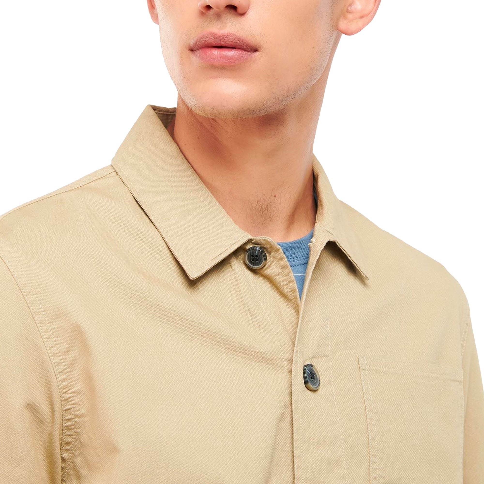 Barbour Newport Canvas Overshirt - Washed Stone