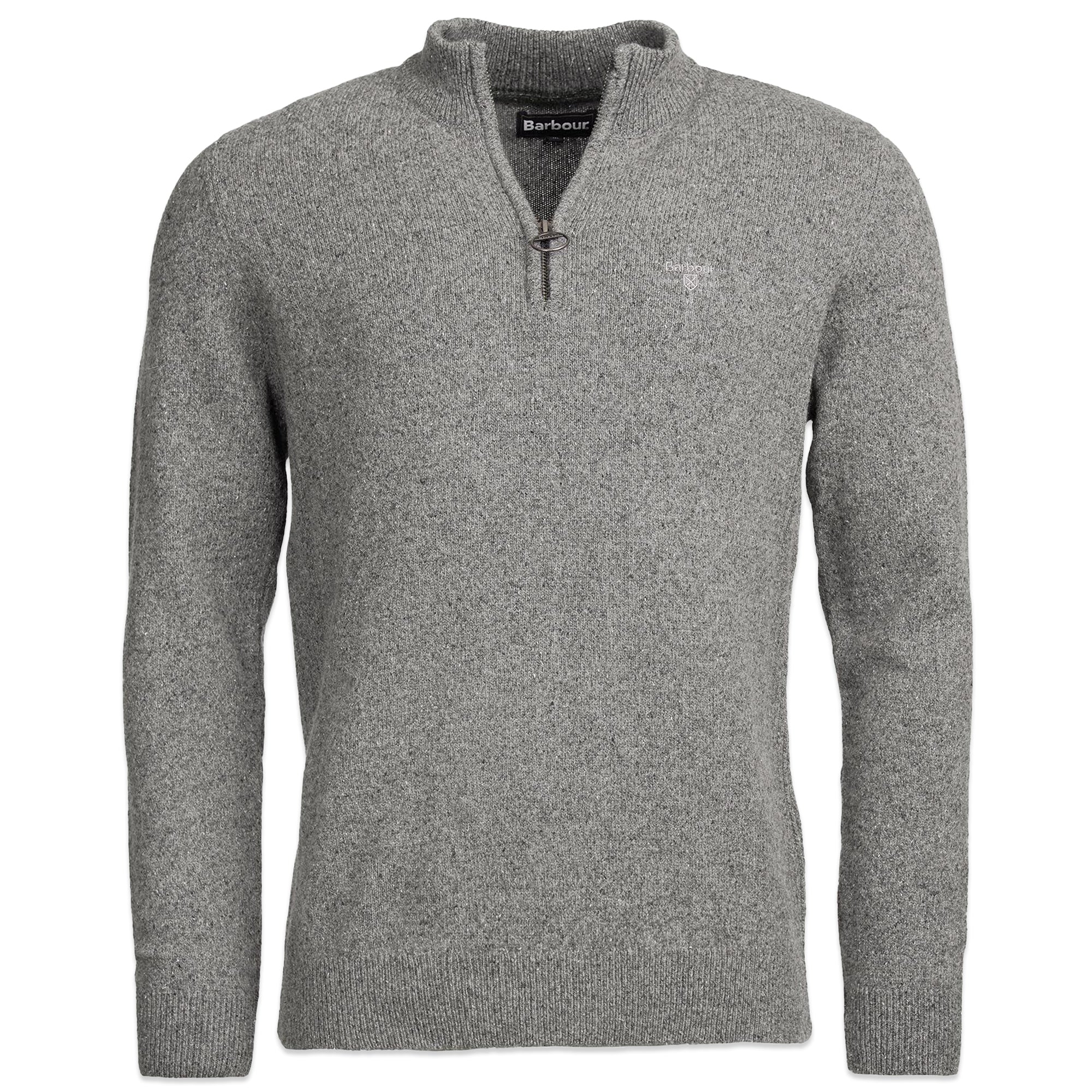 Barbour Tisbury Half Zip Sweater - Grey