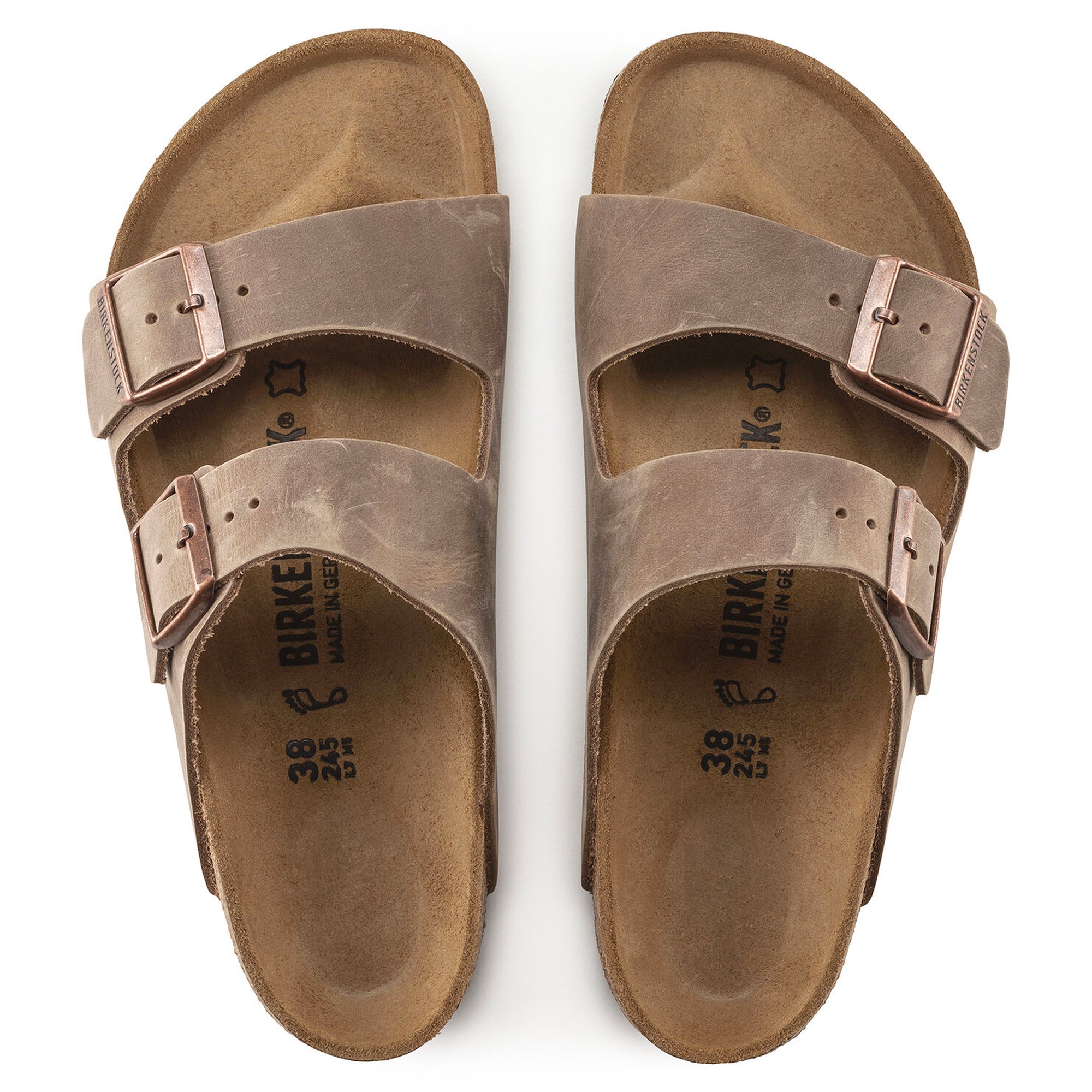 Birkenstock Arizona BS Sandals - Tobacco Brown Waxy Leather