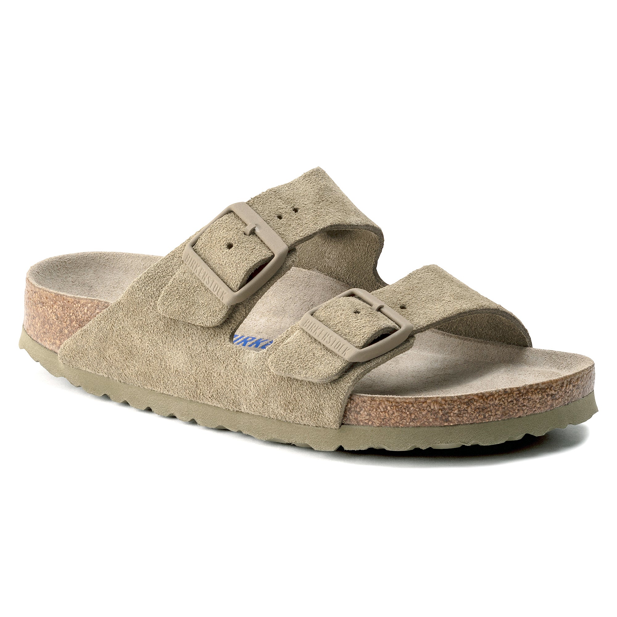 Birkenstock Arizona SFB VL Sandals - Faded Khaki Suede