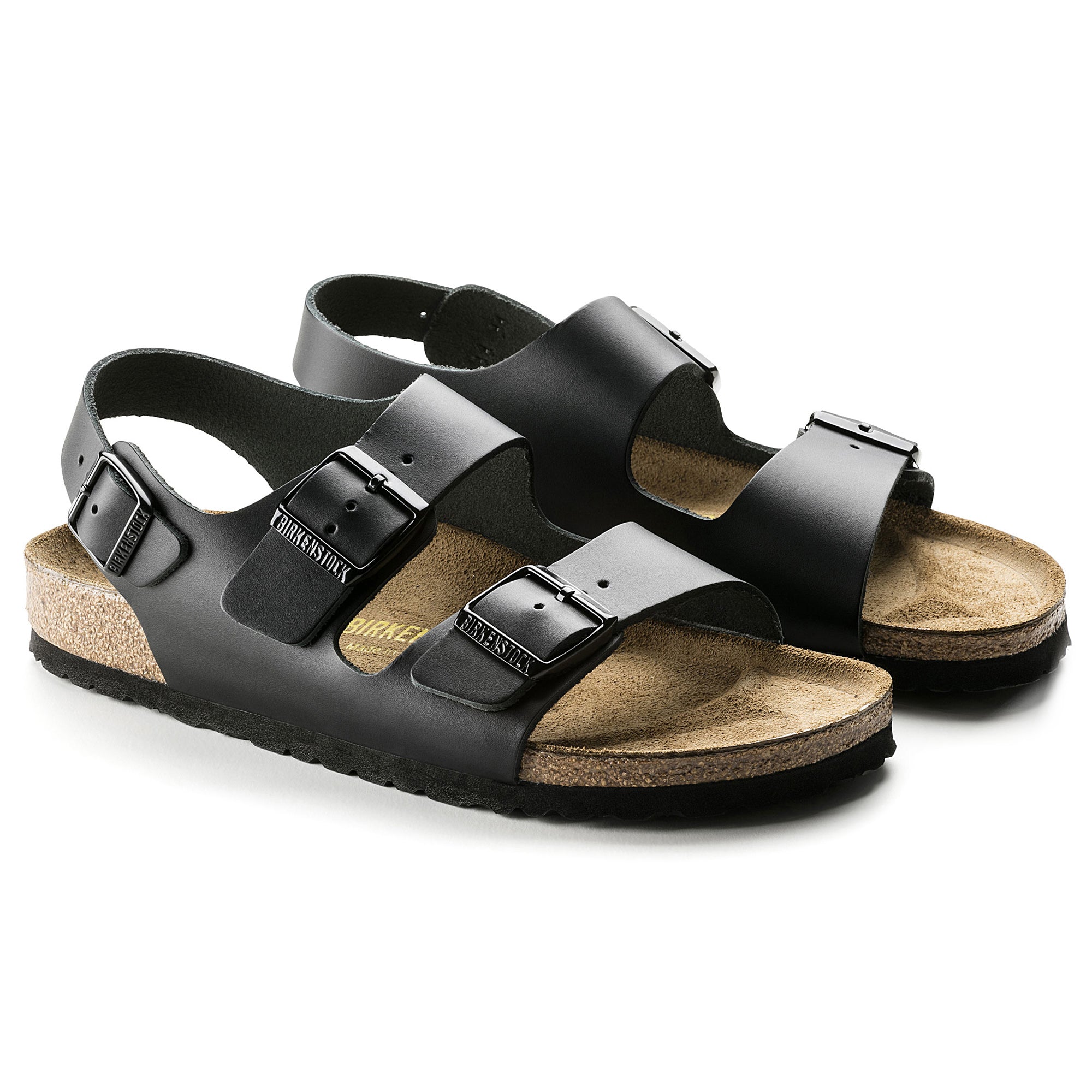 Birkenstock Milano NL Sandals - Black Leather