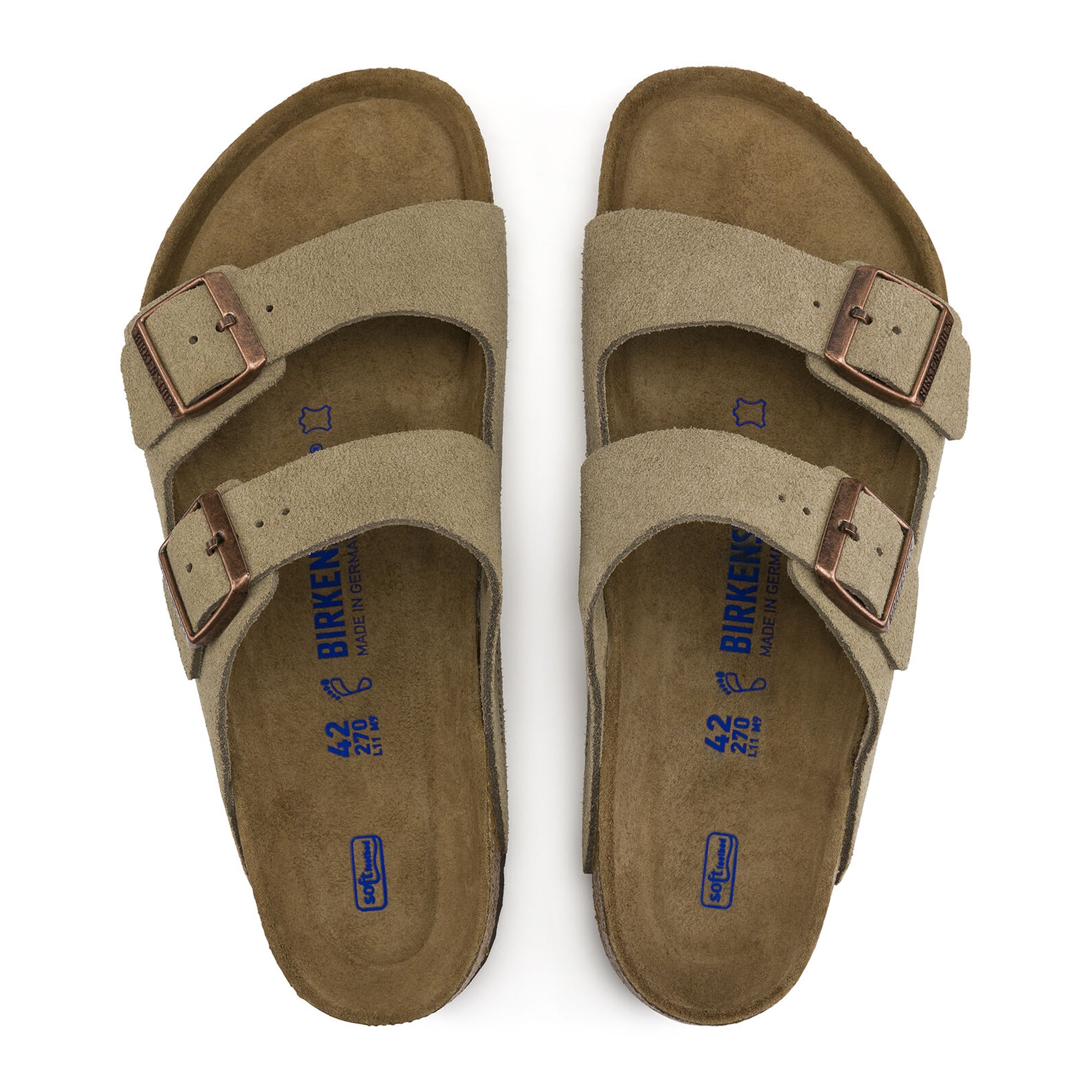 Birkenstock Arizona SFB Sandals - Taupe Suede