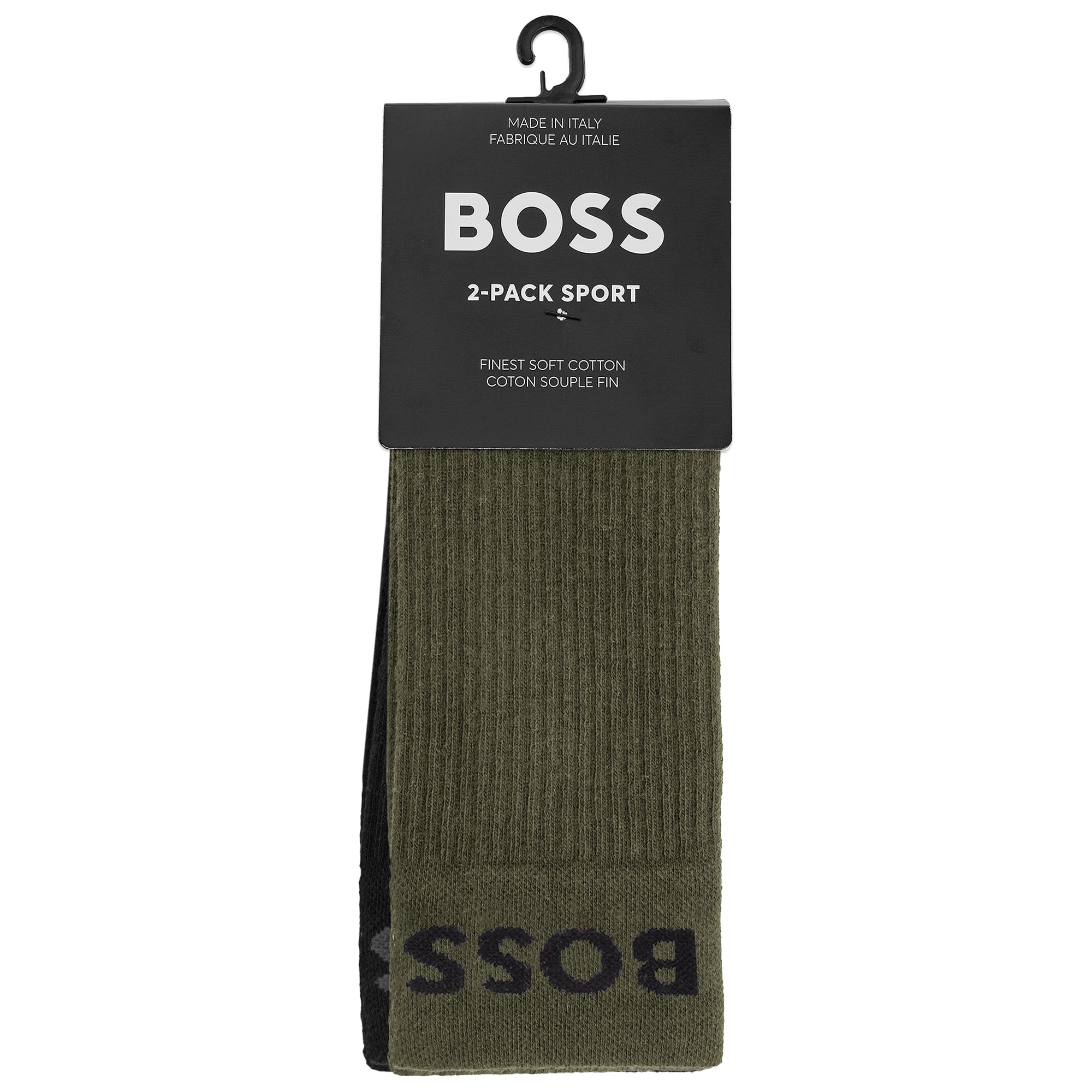 Boss 2 Pack RS Sport Socks - Khaki/Black
