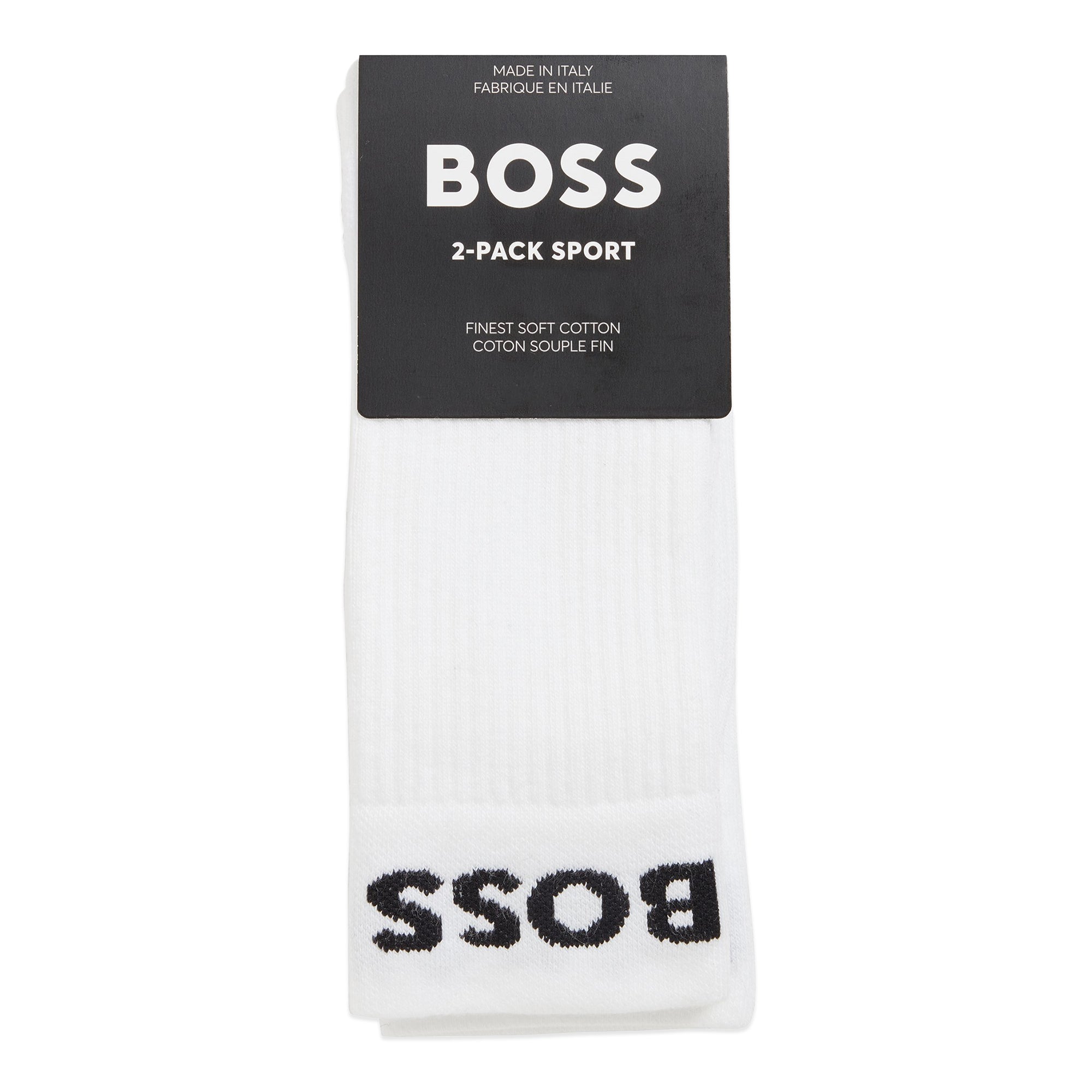Boss 2 Pack RS Sport Socks - White/White