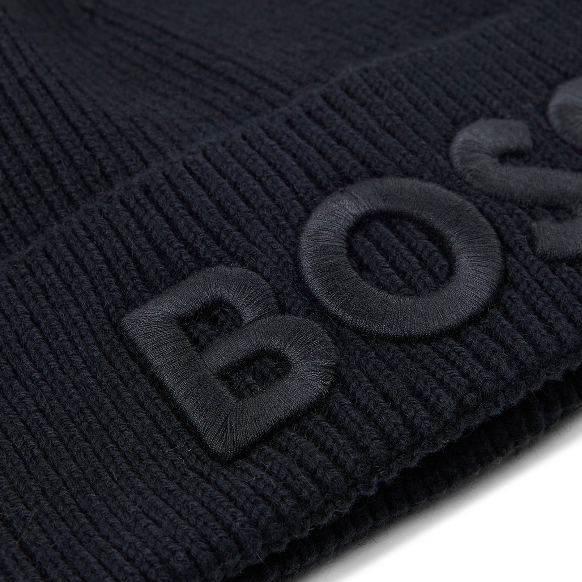 Boss AFox 1 Embroidered Beanie Hat - Black