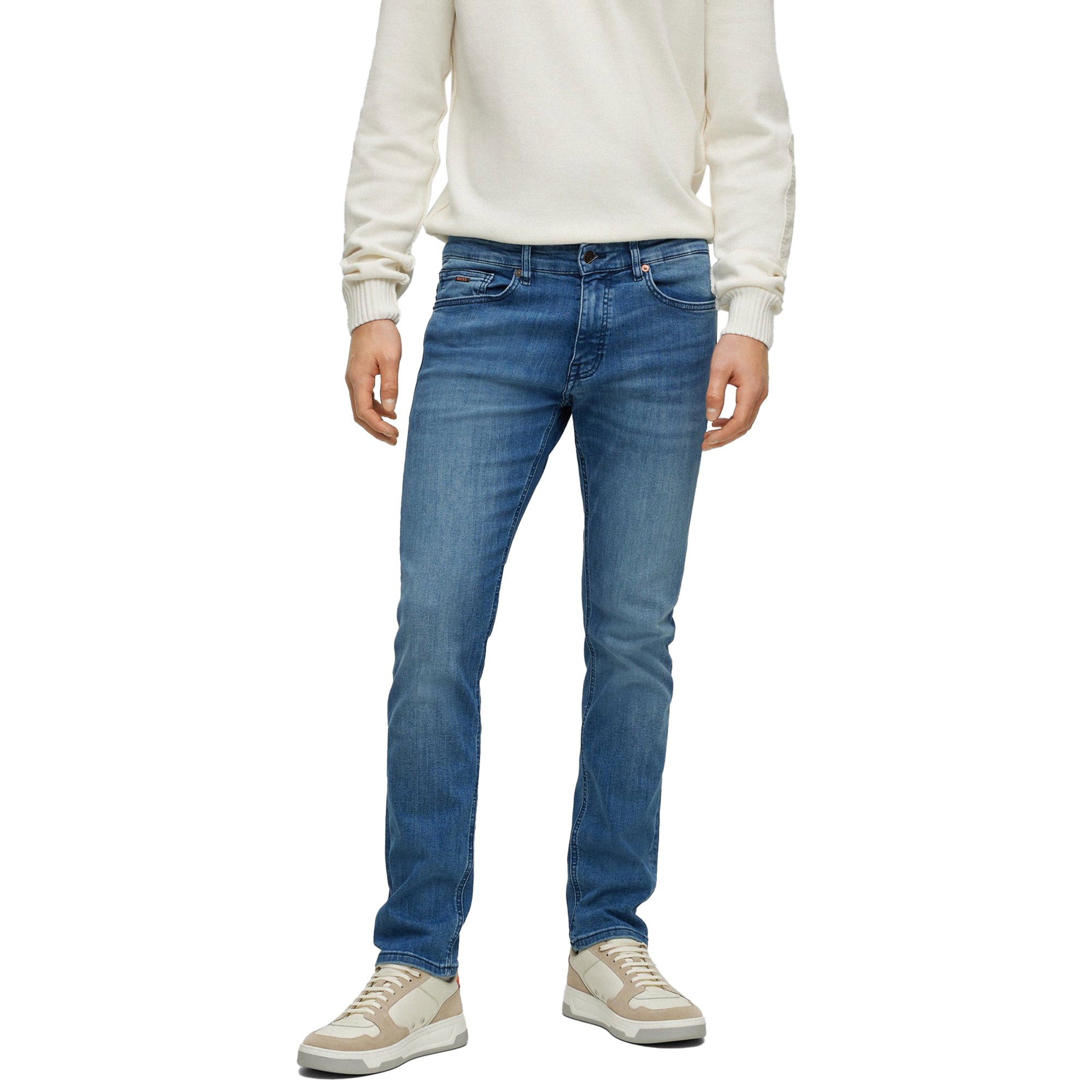 Boss Delaware Slim Fit Jeans - Film Light Blue Stretch