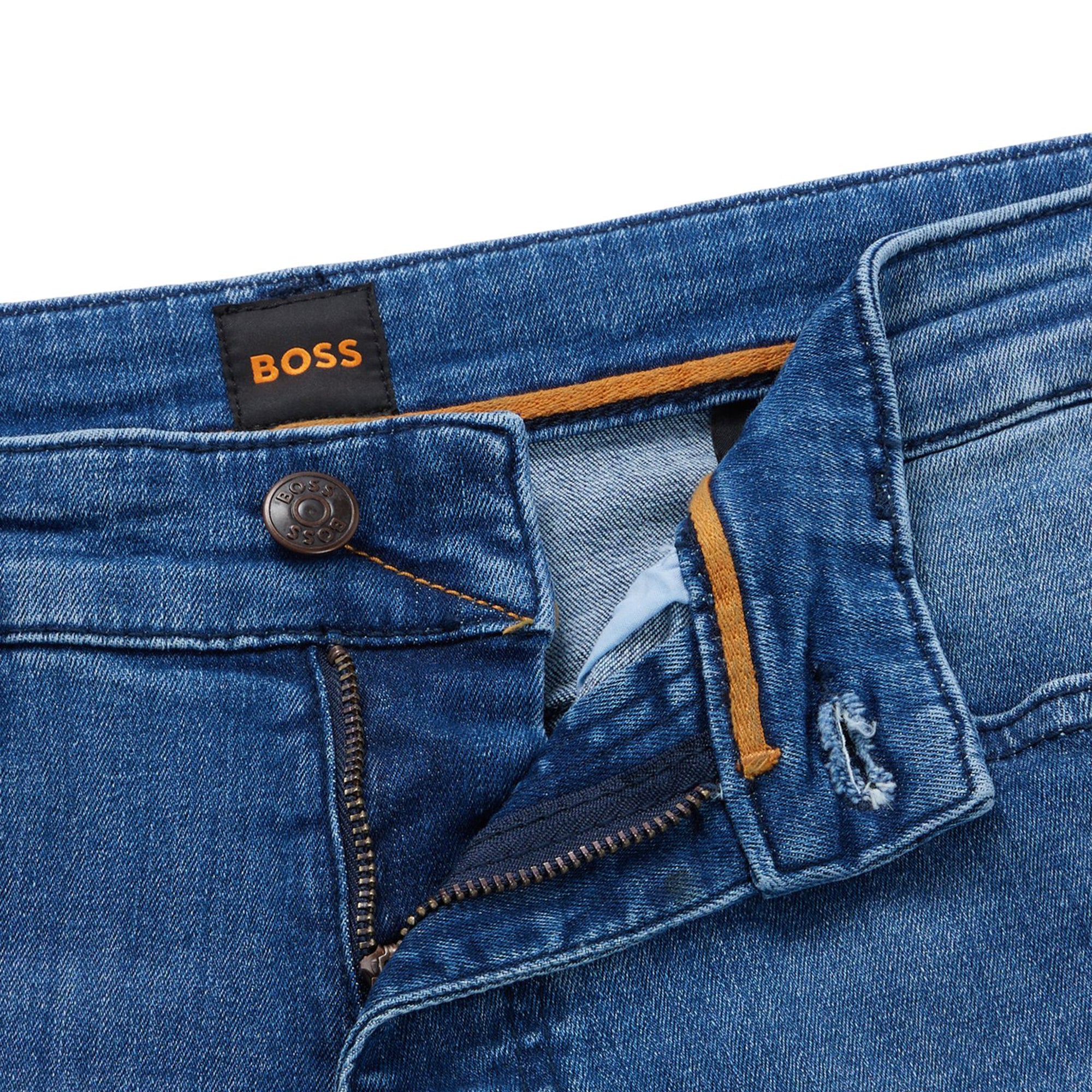 Boss Delaware Slim Fit Jeans - Film Light Blue Stretch