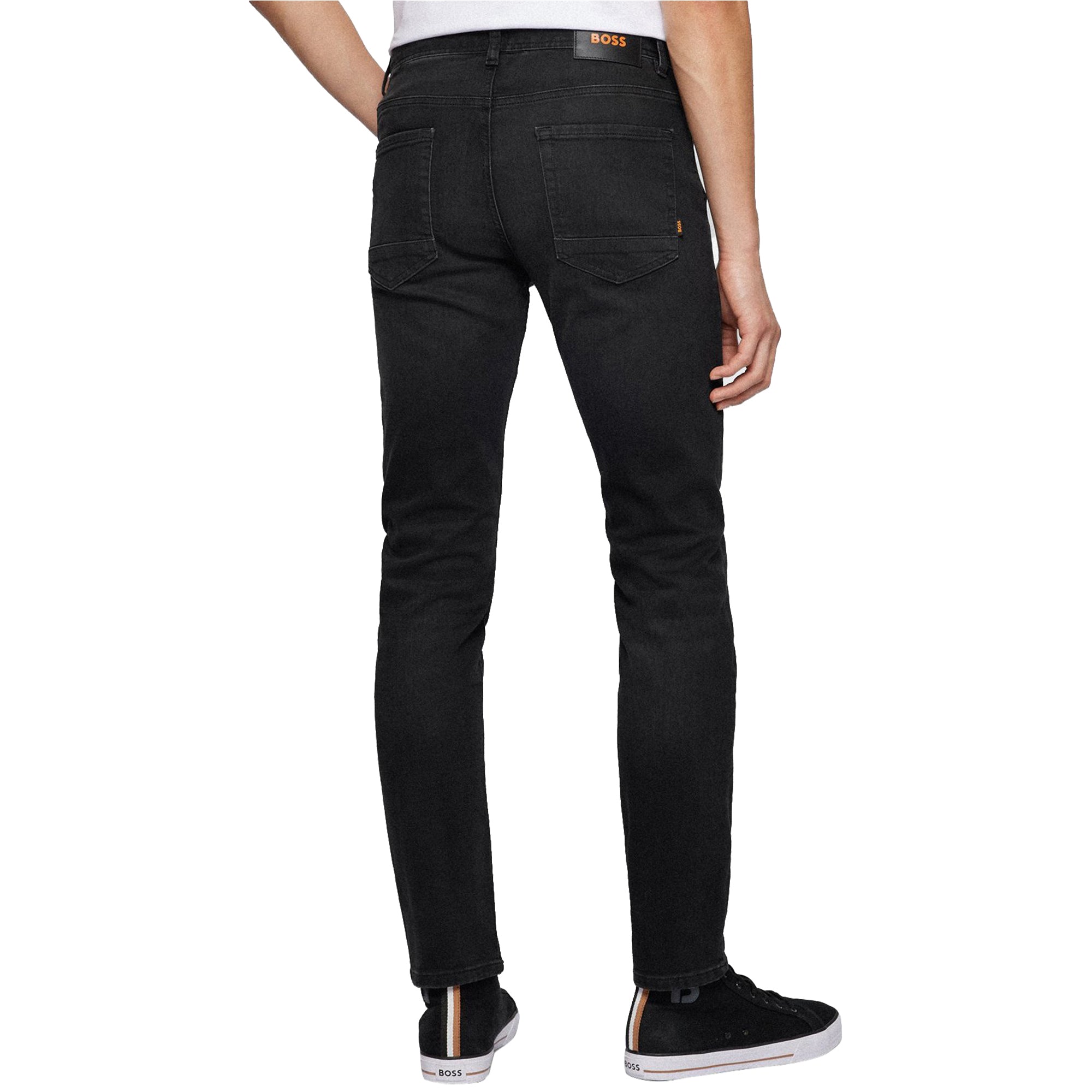 Boss Delaware Slim Fit Jeans - Jet Black Stretch