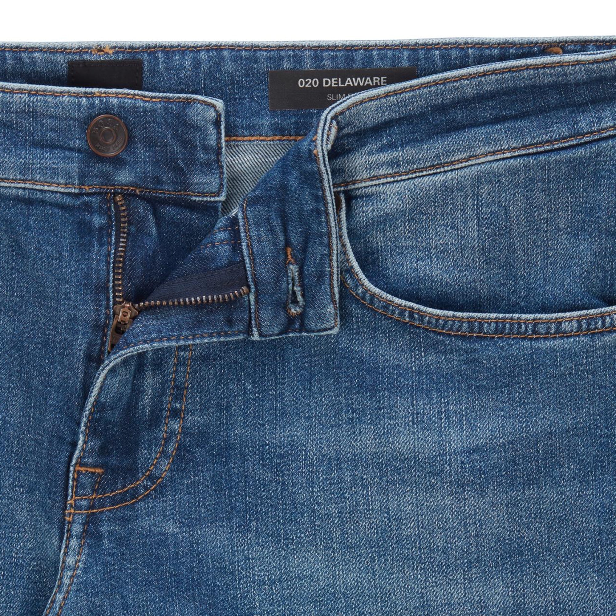 Boss Delaware Slim Fit Jeans - Inside Medium Blue