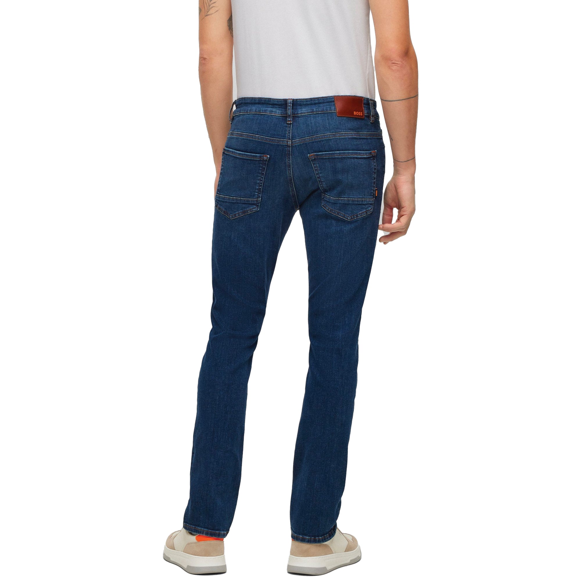 Boss Delaware Slim Fit Jeans - Motive Mid Blue Stretch