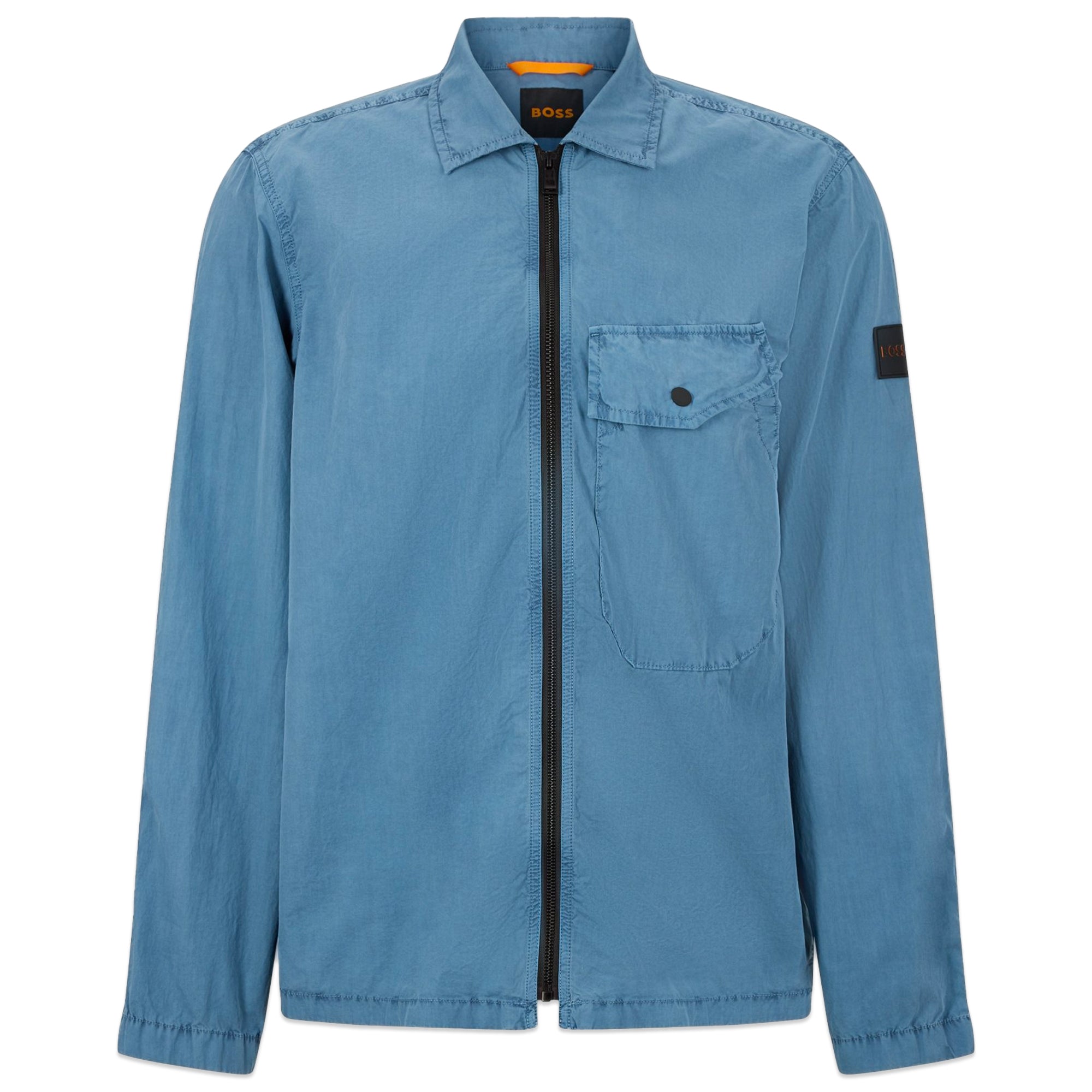 Boss Lool 1 Pigment Dyed Overshirt - Airforce Blue