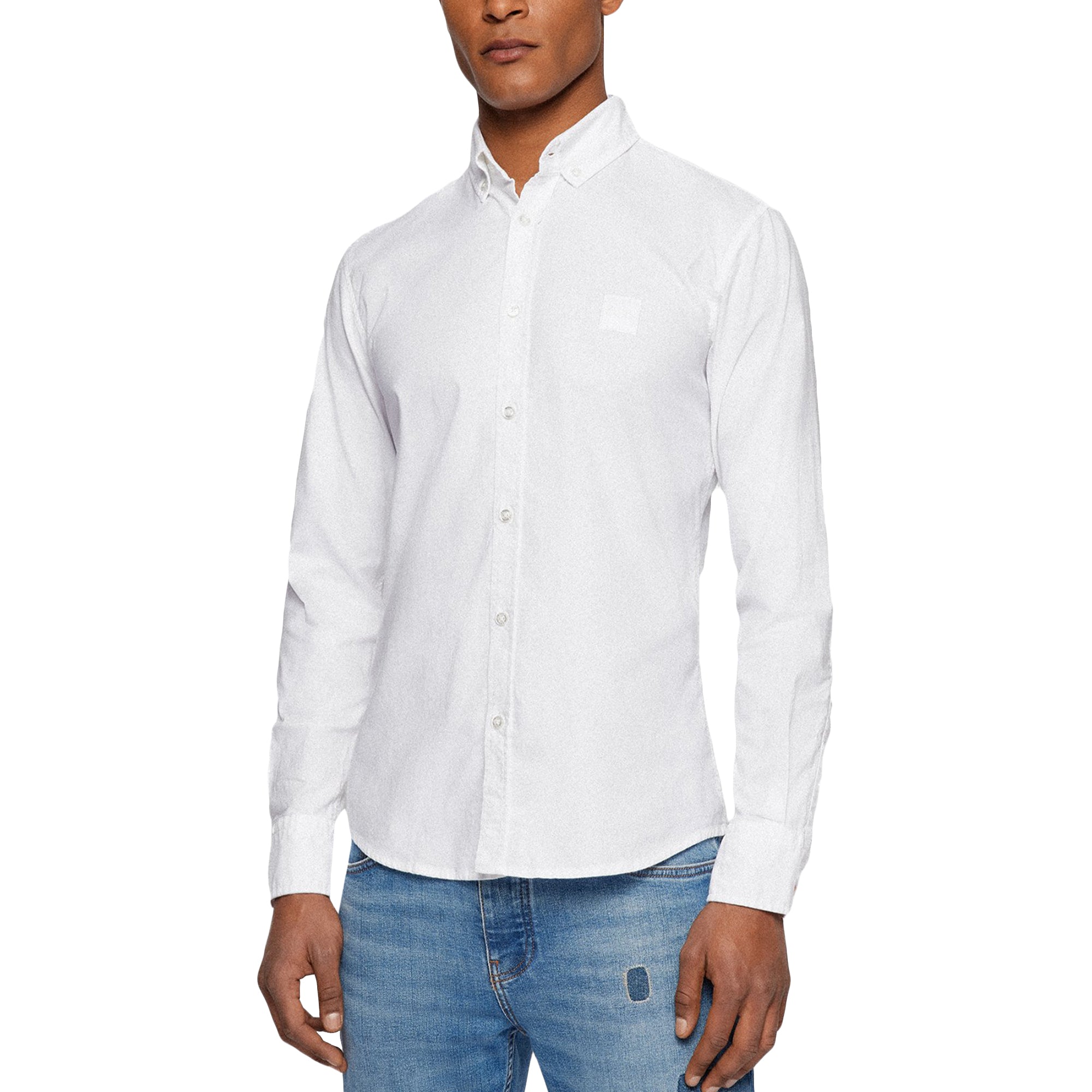 Boss Mabsoot 2 Oxford Slim Fit Shirt - White