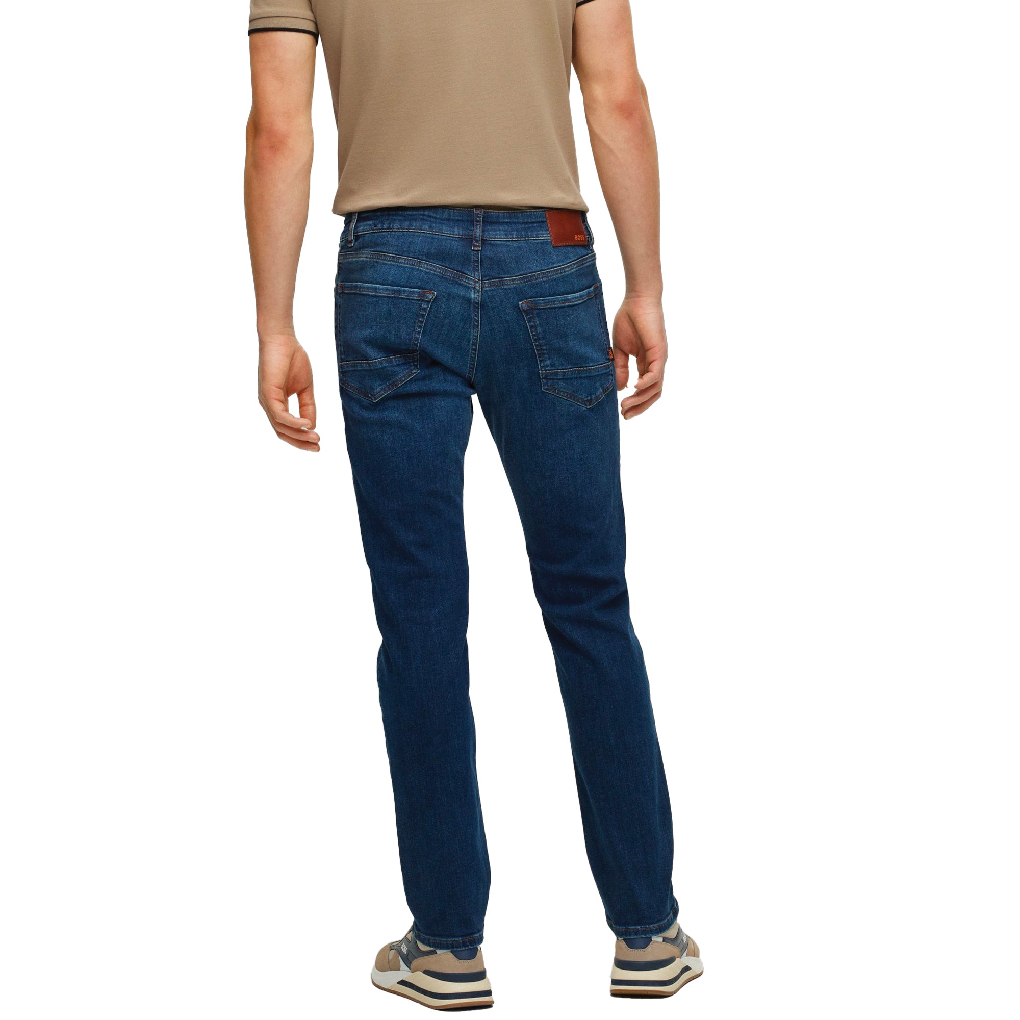 Boss Maine Regular Fit Jeans - Motive Mid Blue Stretch