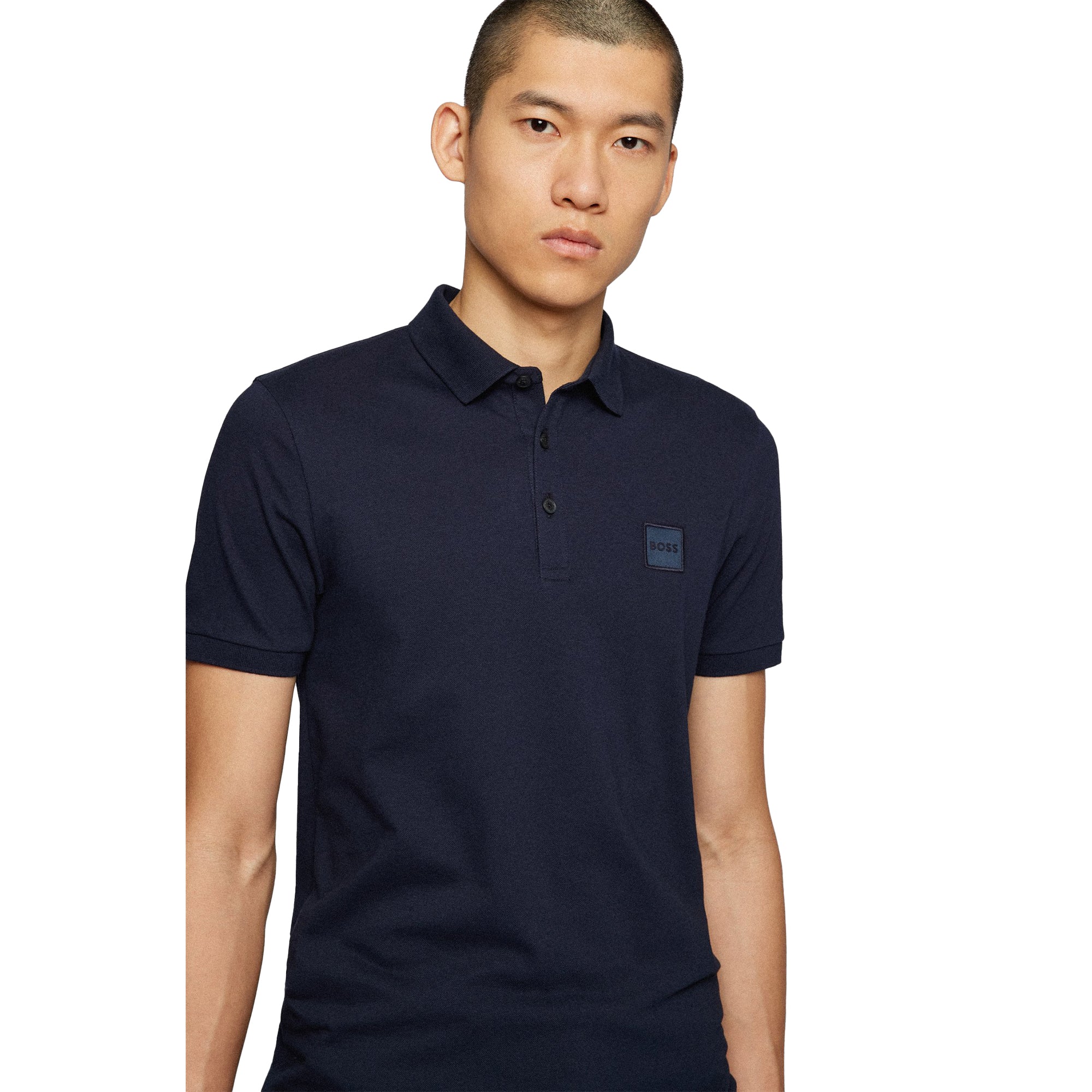 hugo boss orange polo navy