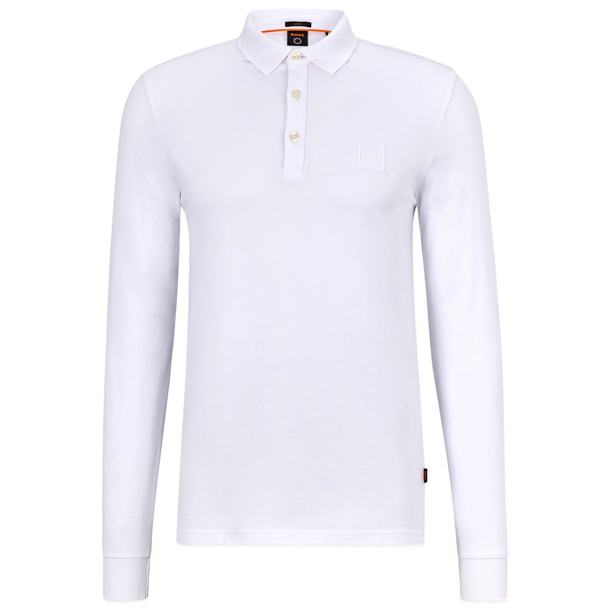 Boss New Passerby Long Sleeve Polo - White