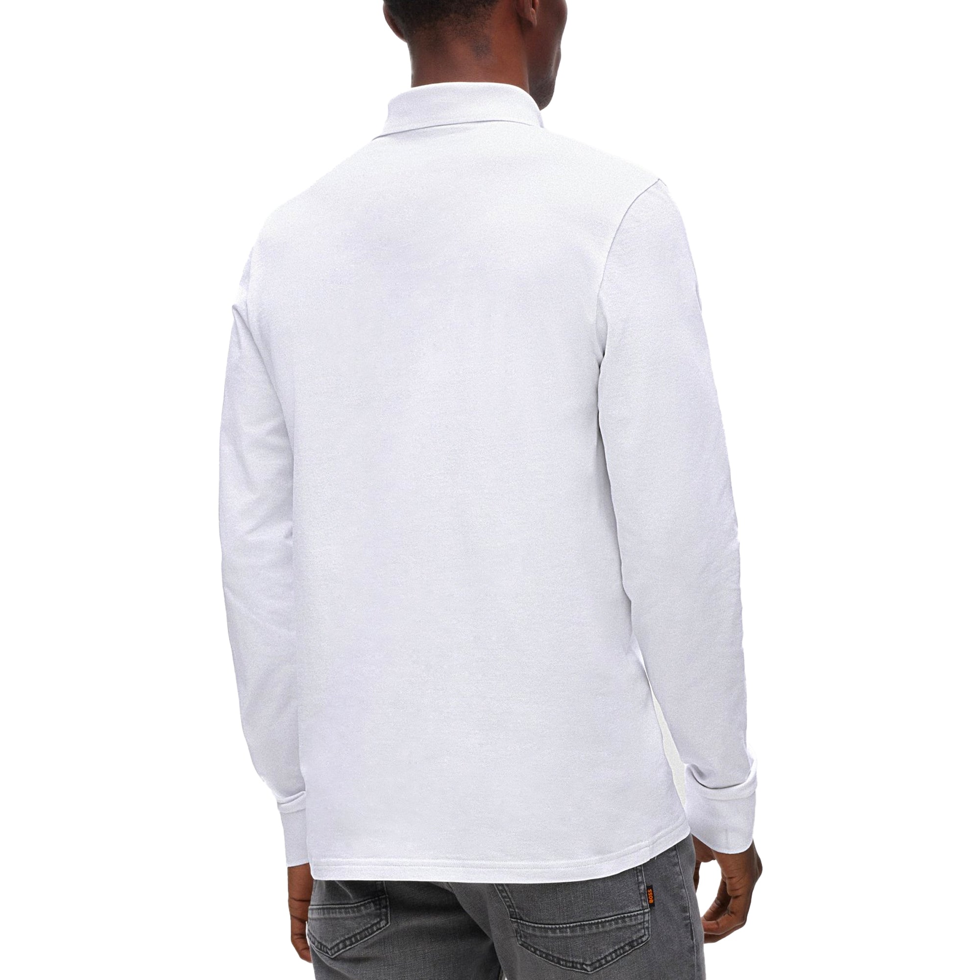 Boss New Passerby Long Sleeve Polo - White