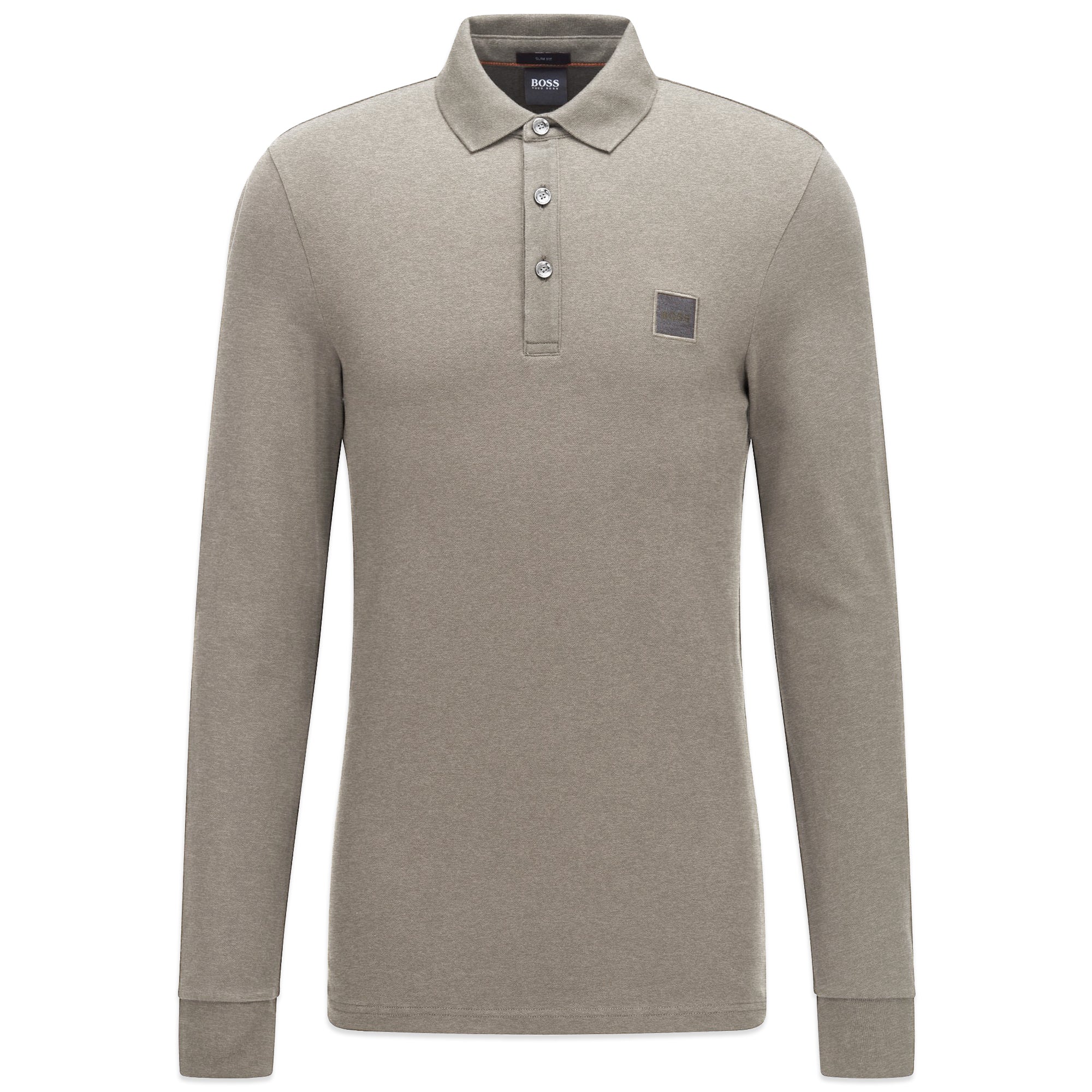 Boss Passerby 1 Long Sleeve Polo - Open Fawn Brown