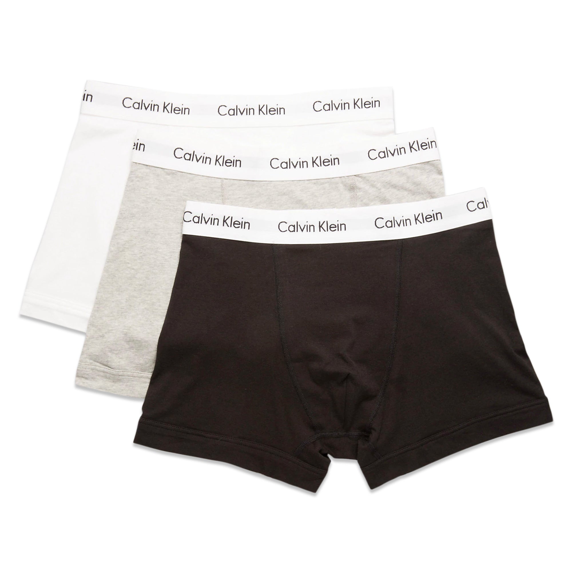Calvin Klein Cotton Stretch Trunks - Black/White/Grey - Arena Menswear