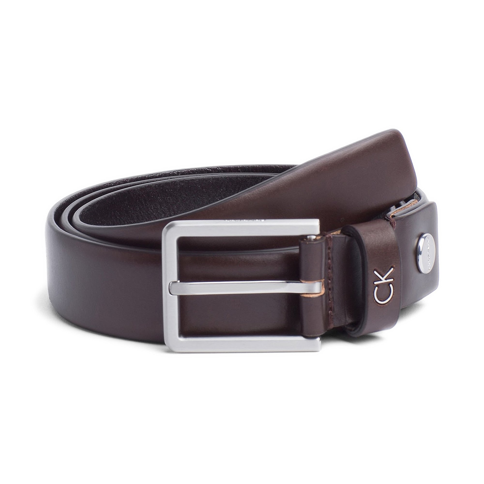 Calvin Klein Leather Adjustable Formal Belt - Brown