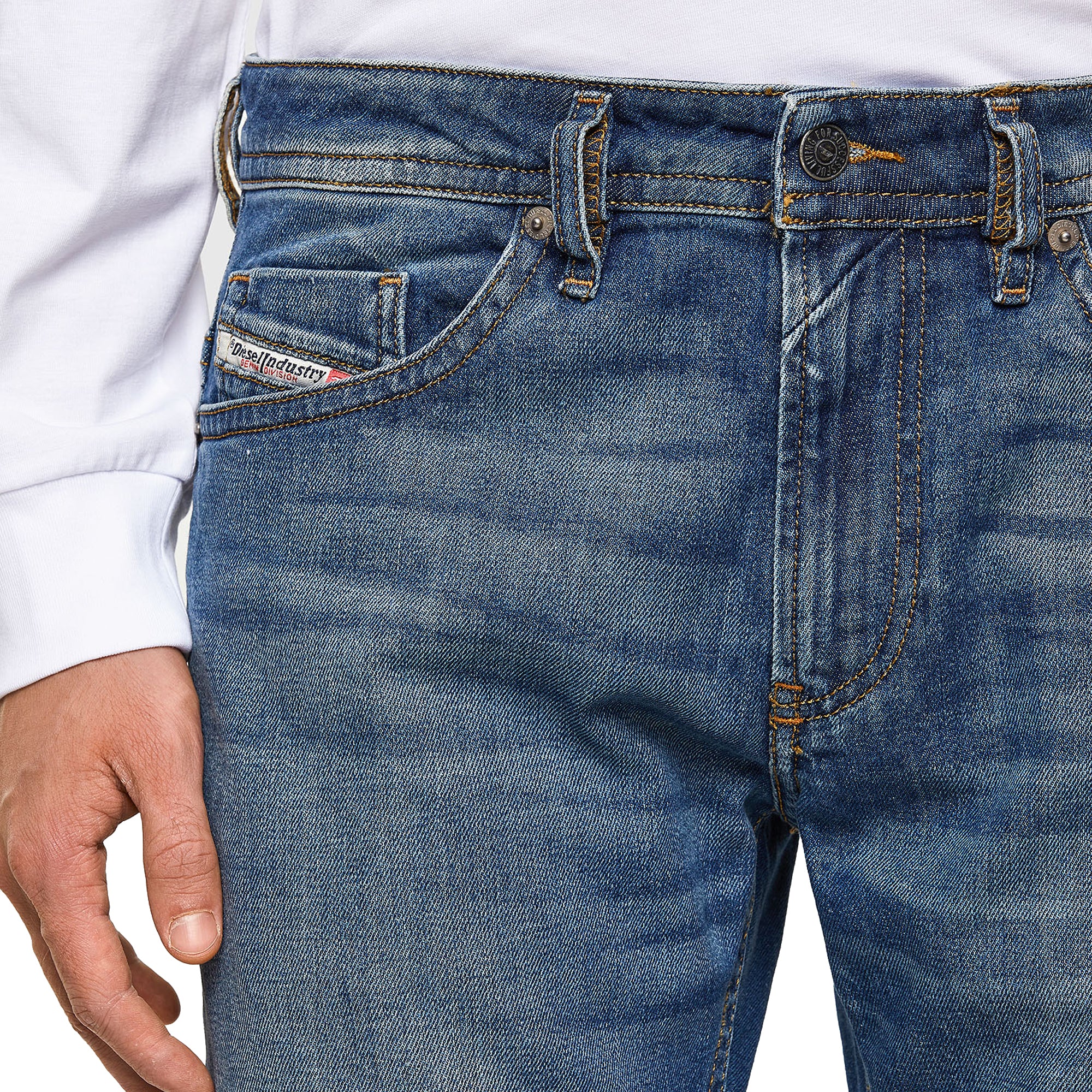 Diesel Thommer 9EI Slim Fit Jeans - Medium Blue