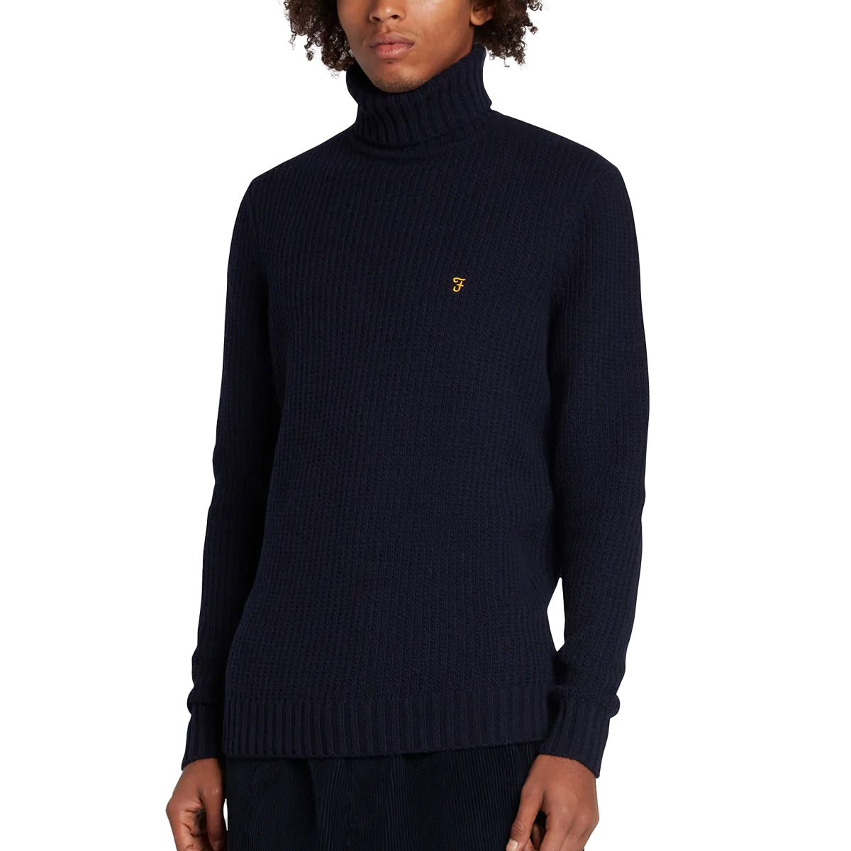 Farah Anton Fisherman Knit - True Navy