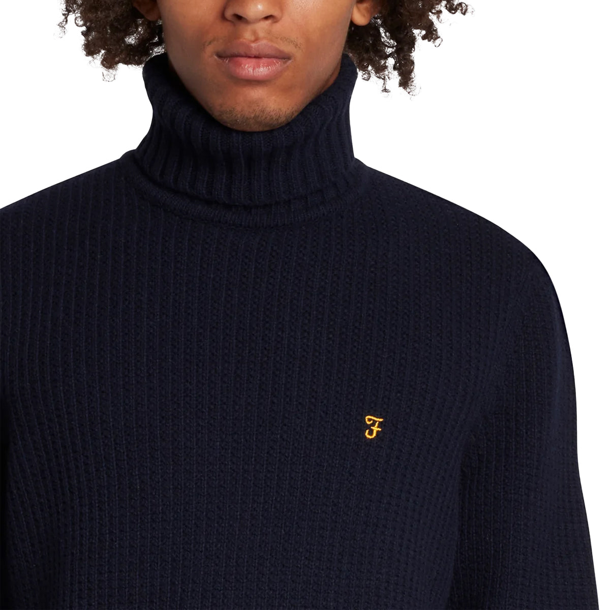 Farah Anton Fisherman Knit - True Navy