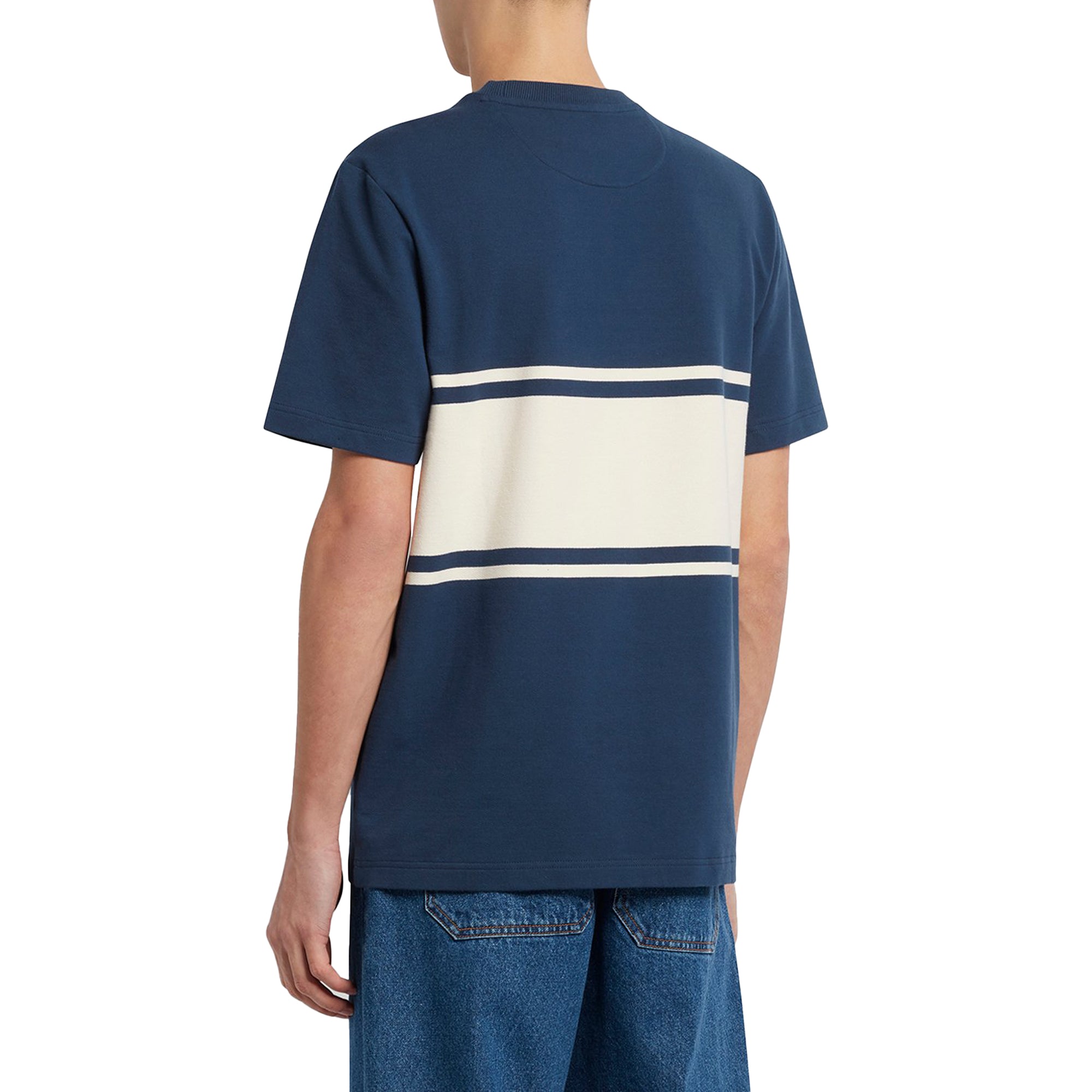 Farah Belair Block Stripe T-Shirt - Yale Blue