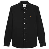 Farah Brewer Slim Fit Oxford Shirt - Black