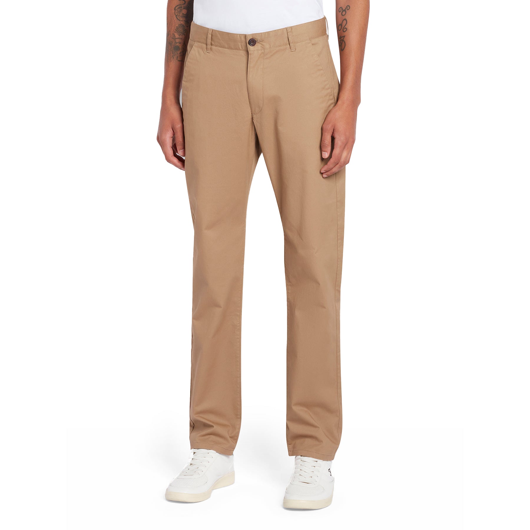 Farah Elm Regular Fit Twill Chinos - Beige