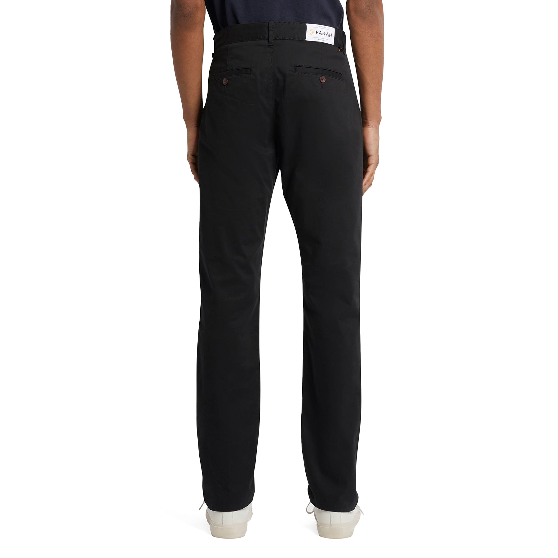 Farah Elm Regular Fit Twill Chinos - Black