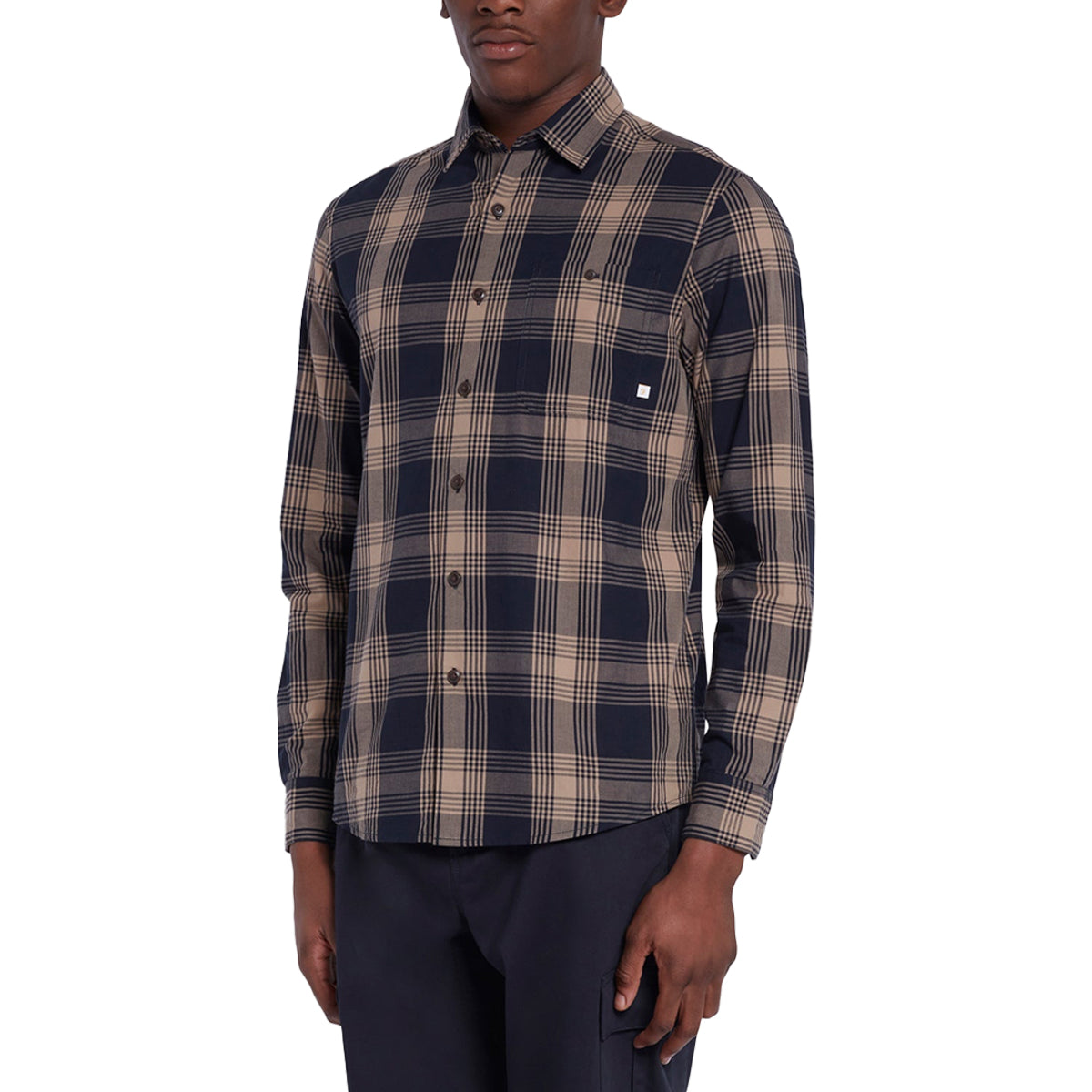 Farah Garner Check Shirt - True Navy