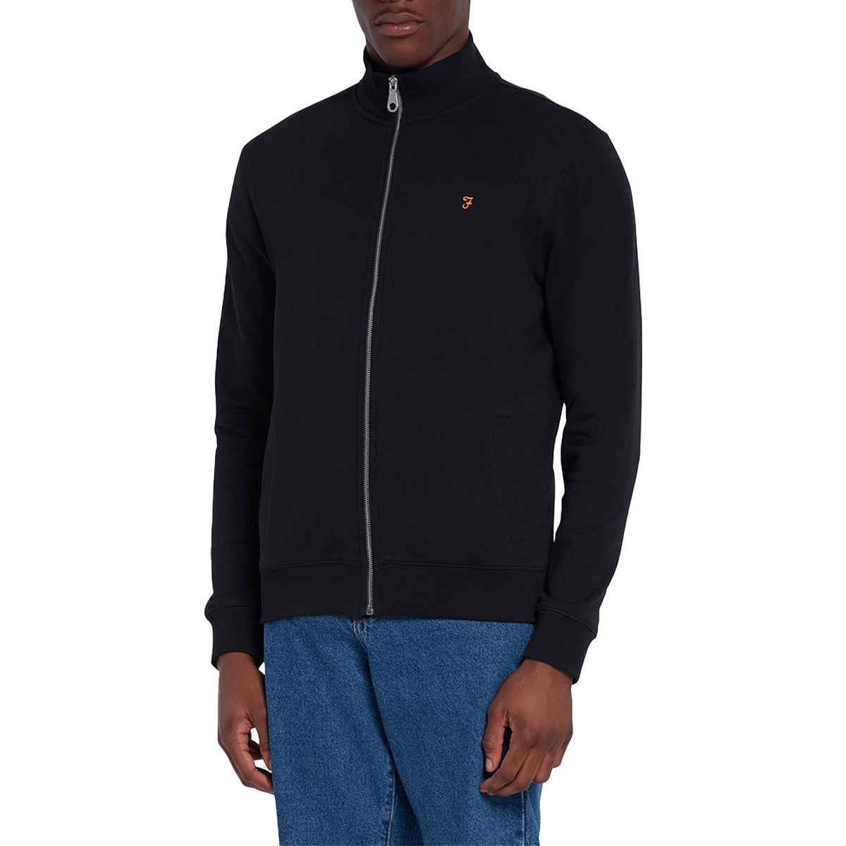 Farah Vance Full Zip Sweat - Black