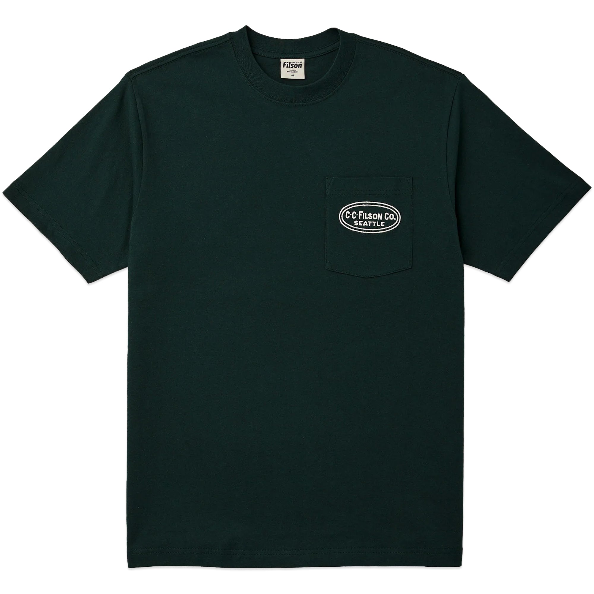 Filson SS Embroidered Pocket T-Shirt - Fir Oval