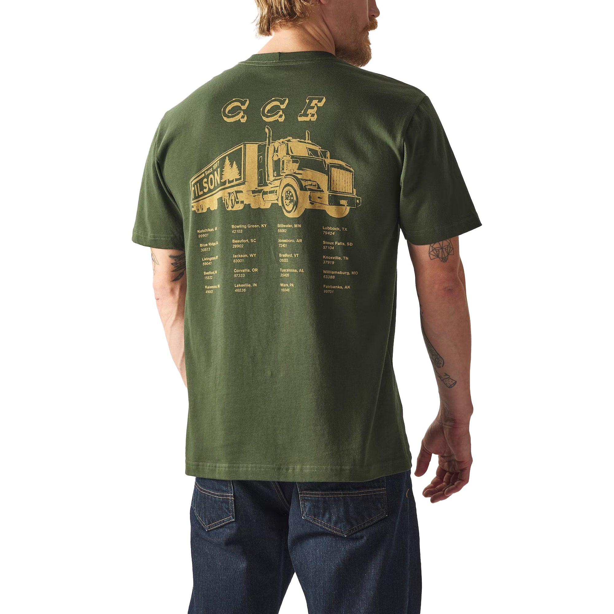 Filson SS Pioneer Graphic T-Shirt - Dark Timber / Long Hauler