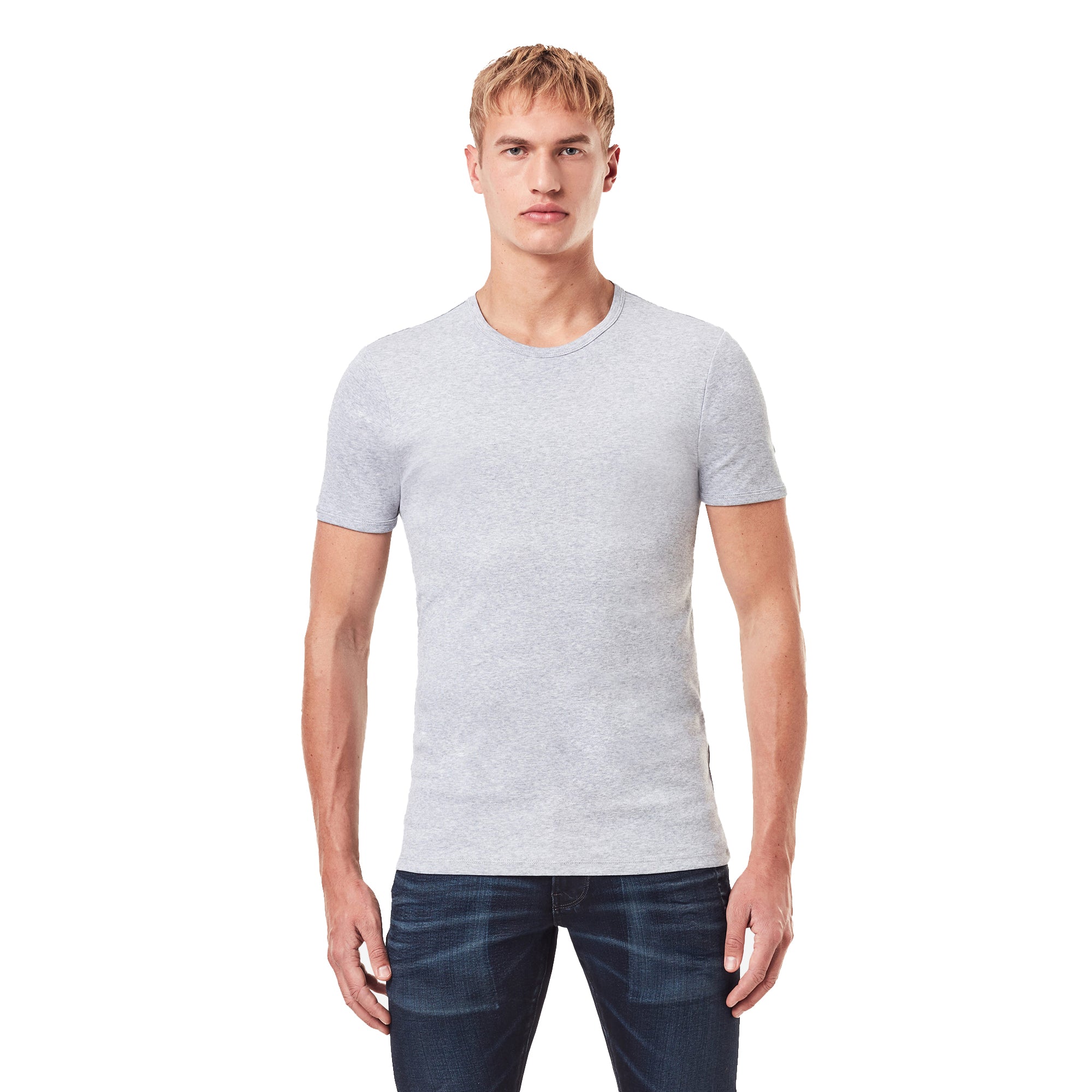 G-Star Raw Double Pack Slim Fit T-Shirts - Grey