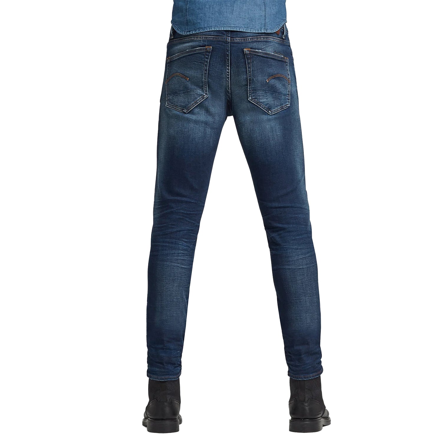 G-Star 3301 Slim Jeans - Elto Superstretch Worn In Dusk Blue